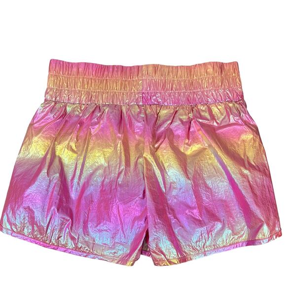 Simply Southern High Waisted Shorts Hot Pink Rainbow Large Pineapple NEW 90s - Picture 4 of 9